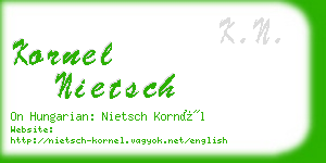 kornel nietsch business card